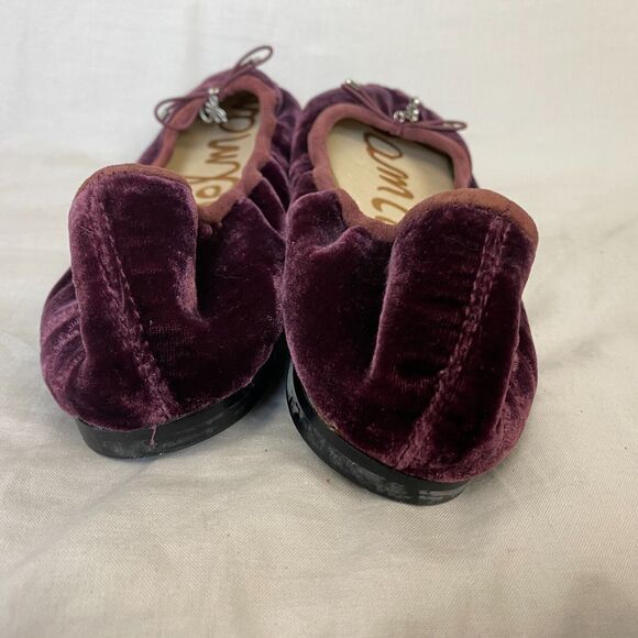 Sam Edelman Burgundy Velvet Flats - Picture 9 of 9